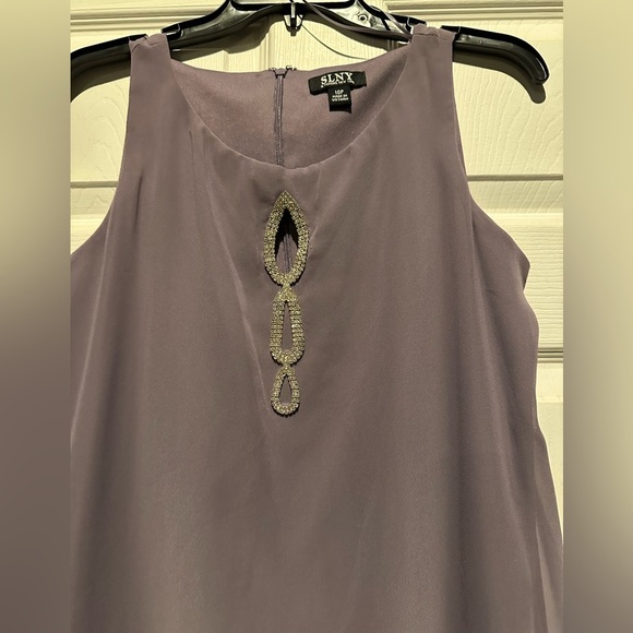 S.L. Fashions Women's Two Piece Knee Length Capelet Jacket Dress Keyhole Necklin - Picture 8 of 12